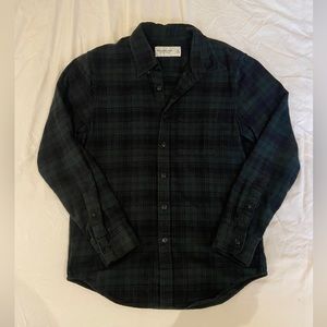 abercrombie soft af flannel green